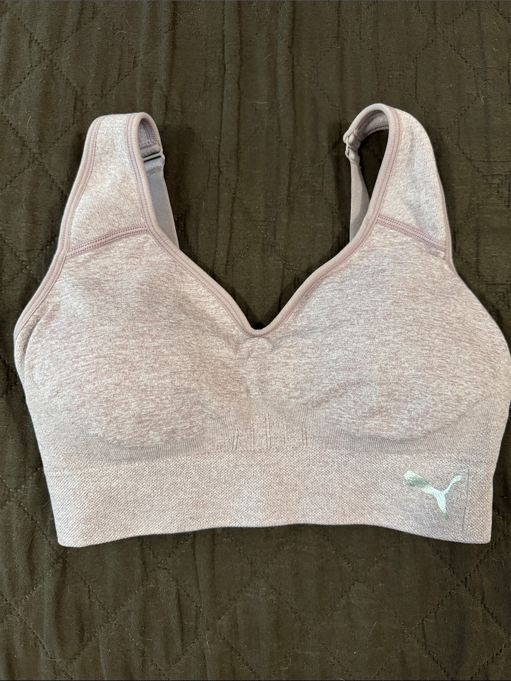 PUMA Light Mauve Seamless Sports Bra